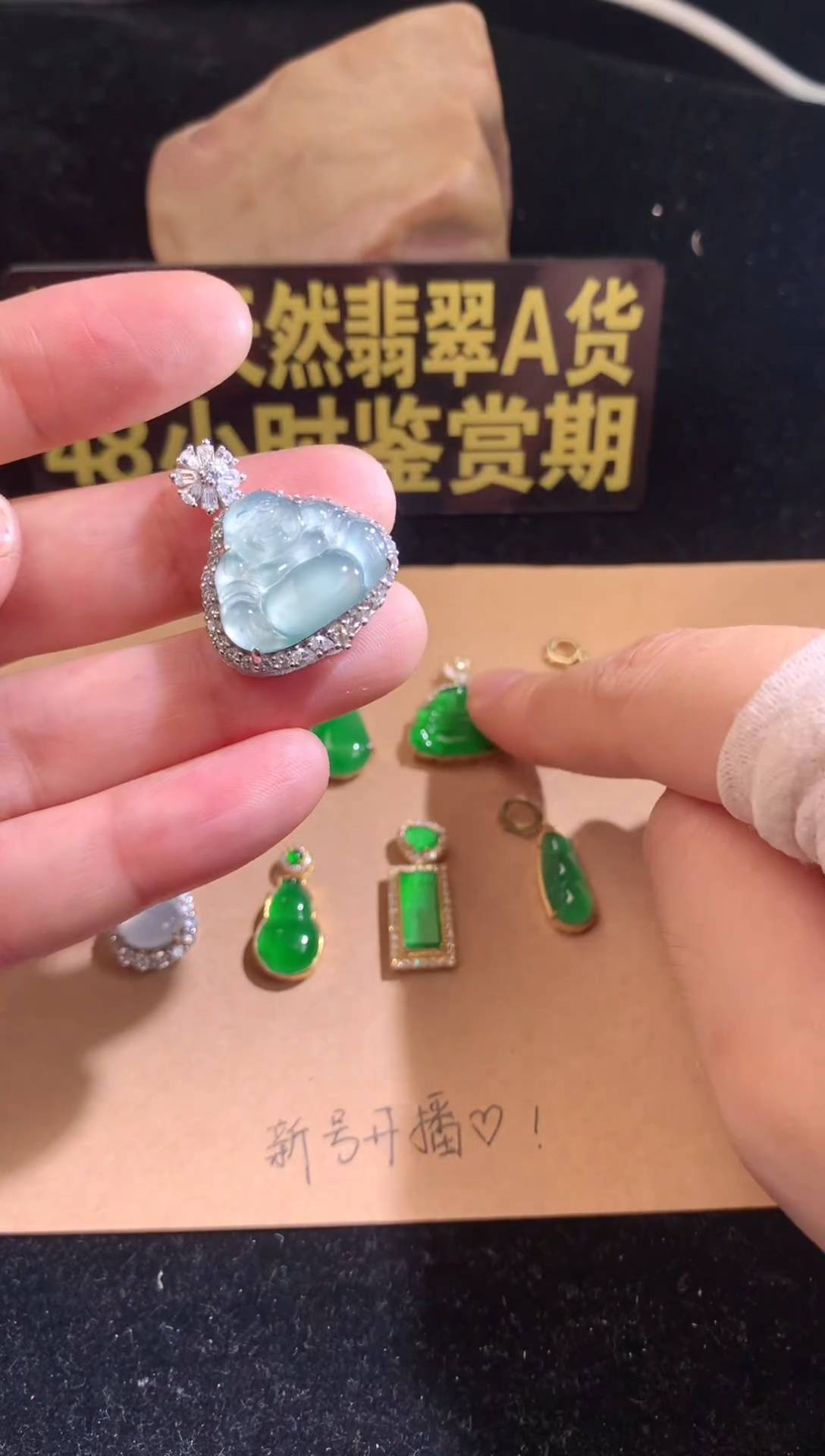 翡翠银S925镶嵌颈饰工厂一手货源翡翠