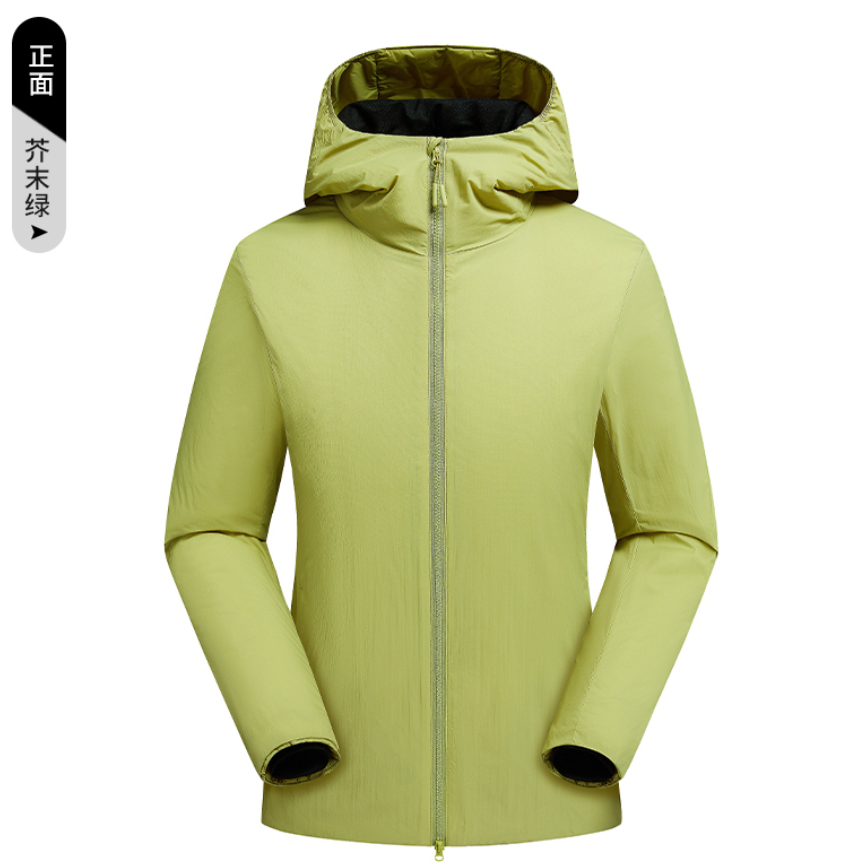 迈徒女士防泼水简约轻便石墨烯蓄热保暖户外连帽棉衣25066