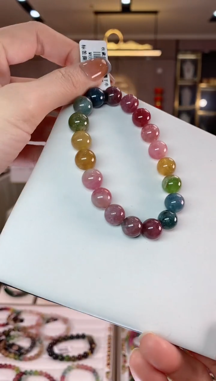 【闪购商品】碧玺单圈手串10mm+未镶嵌一物一证dan