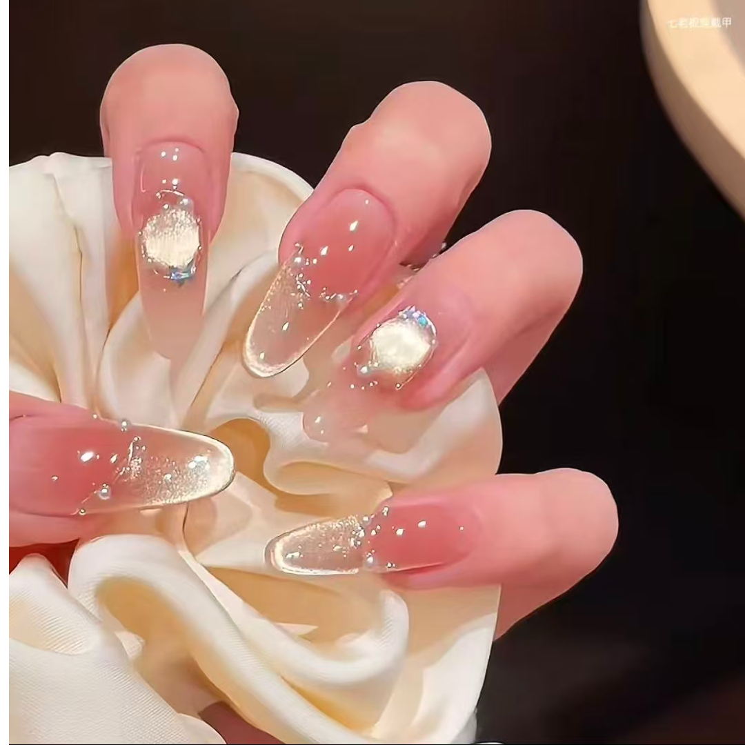 【一见倾心】纯手工可拆卸穿戴甲时尚清新纯欲高级感成品美甲