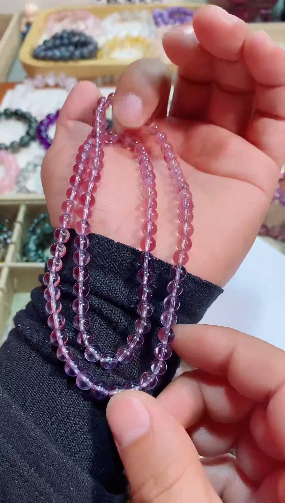 【闪购商品】紫晶手链未镶嵌玻利维亚紫水晶多圈 (多样性发其一）