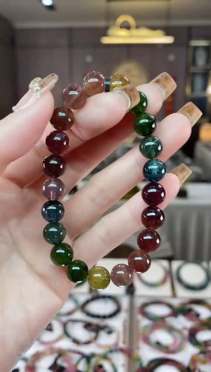 【闪购商品】碧玺单圈手串9mm+未镶嵌一物一证dan