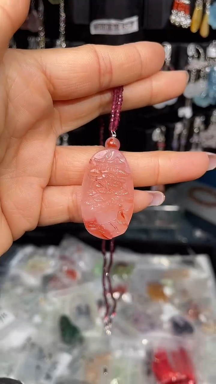 颈饰未镶嵌南红玛瑙爅*茜爅小茜