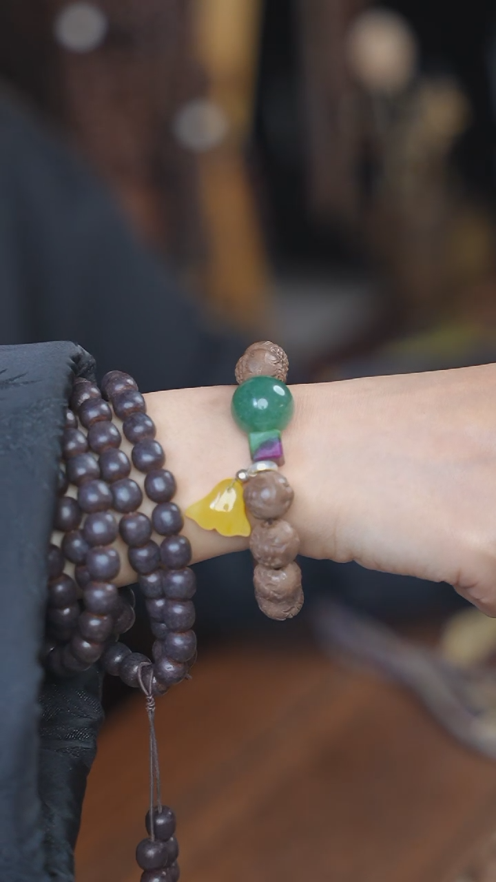 泥塑生命之光1.3左右莲花珠单圈手串款式