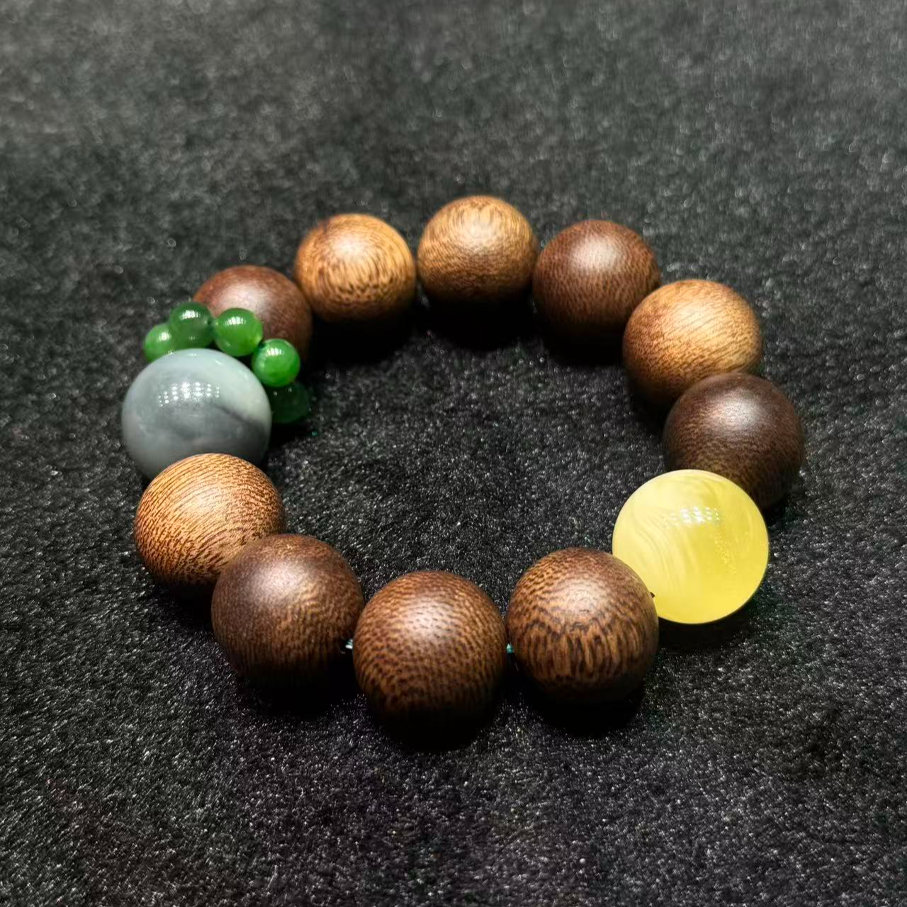 ZBG2551巨墨青花老香香跑环手串(珠宝多样性发其一）