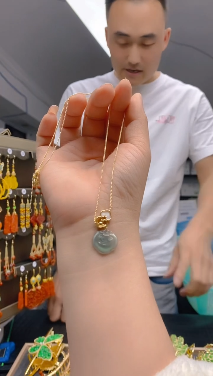 【闪购商品】翡翠耳饰合金412翡翠锁骨链