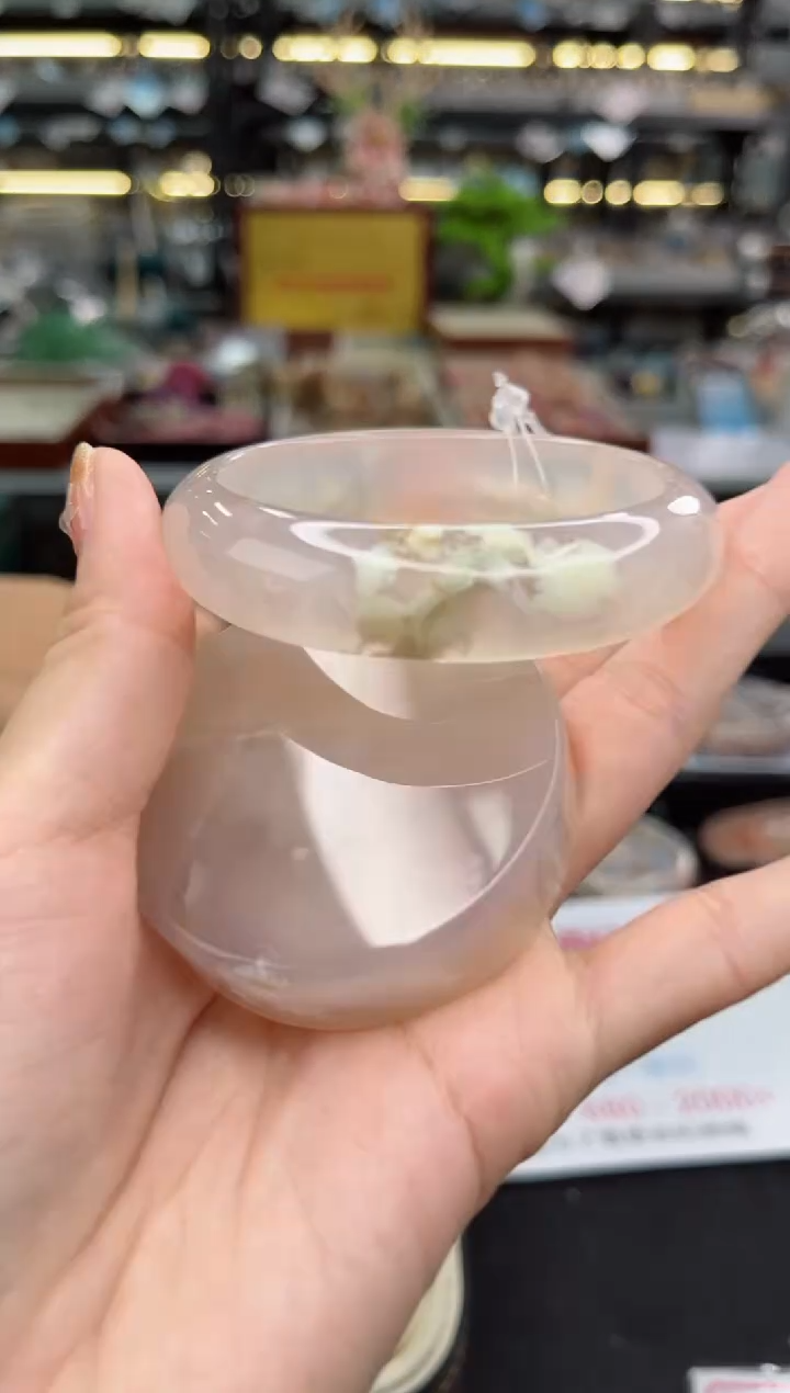 【闪购商品】石英质玉手镯未镶嵌55圈口（赠品镯心）3569110