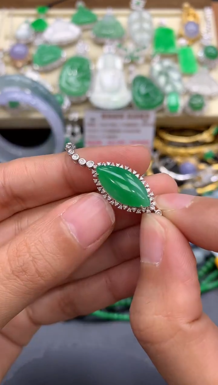 【闪购商品】翡翠手链18K金镶嵌368-中国好珍宝
