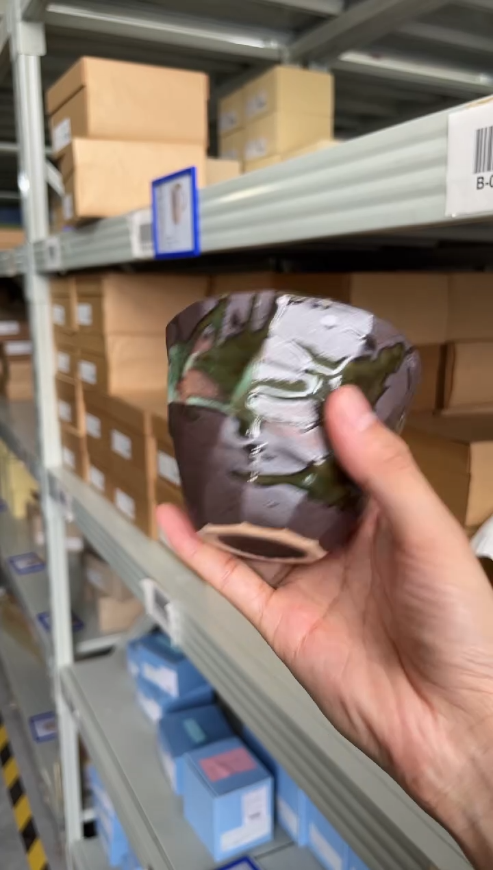 瓷片孤品山锦茶杯