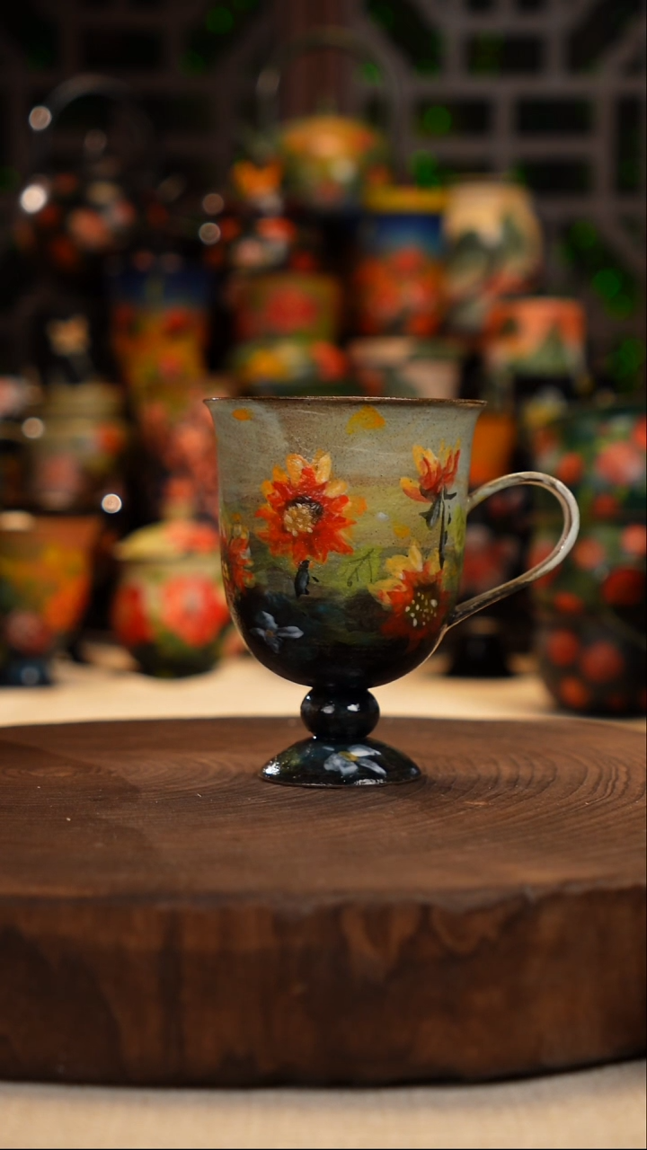 油画   釉下彩    杯子