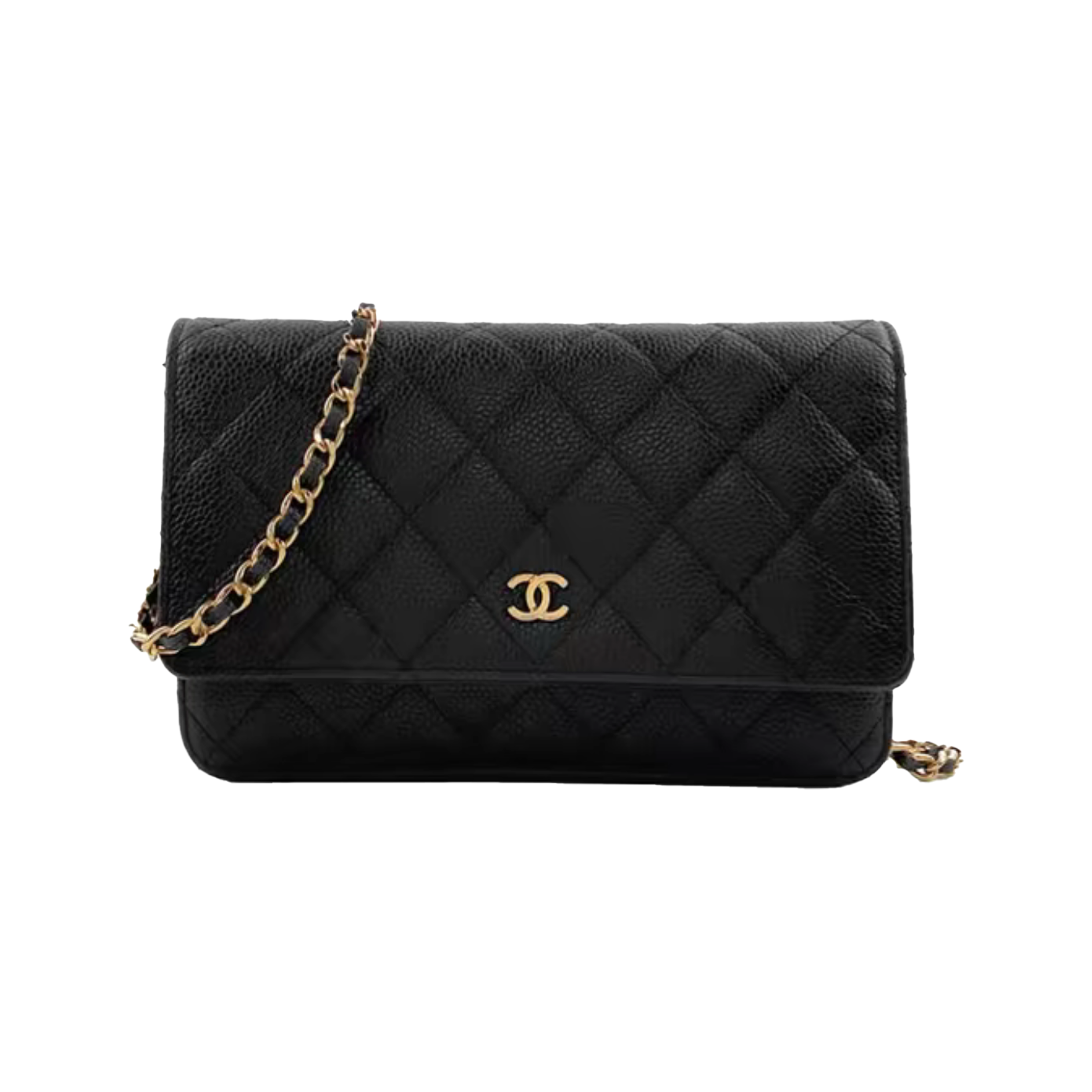 99新 Chanel/香奈儿 WOC链条包 黑金/黑银