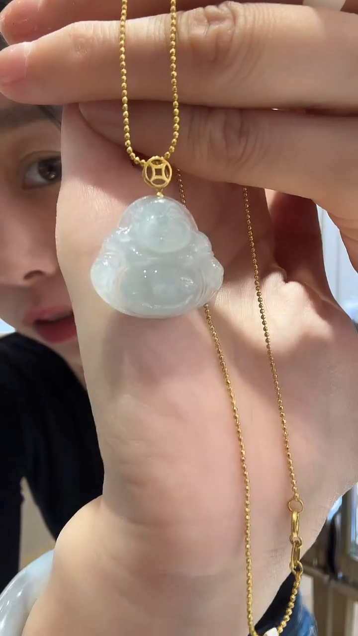 颈饰18K金镶嵌翡翠4多样发一