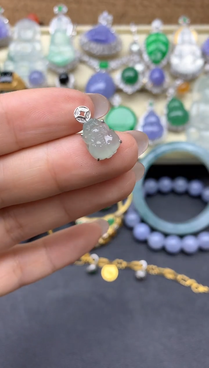 【闪购商品】翡翠颈饰18K金镶嵌43-中国好珍宝