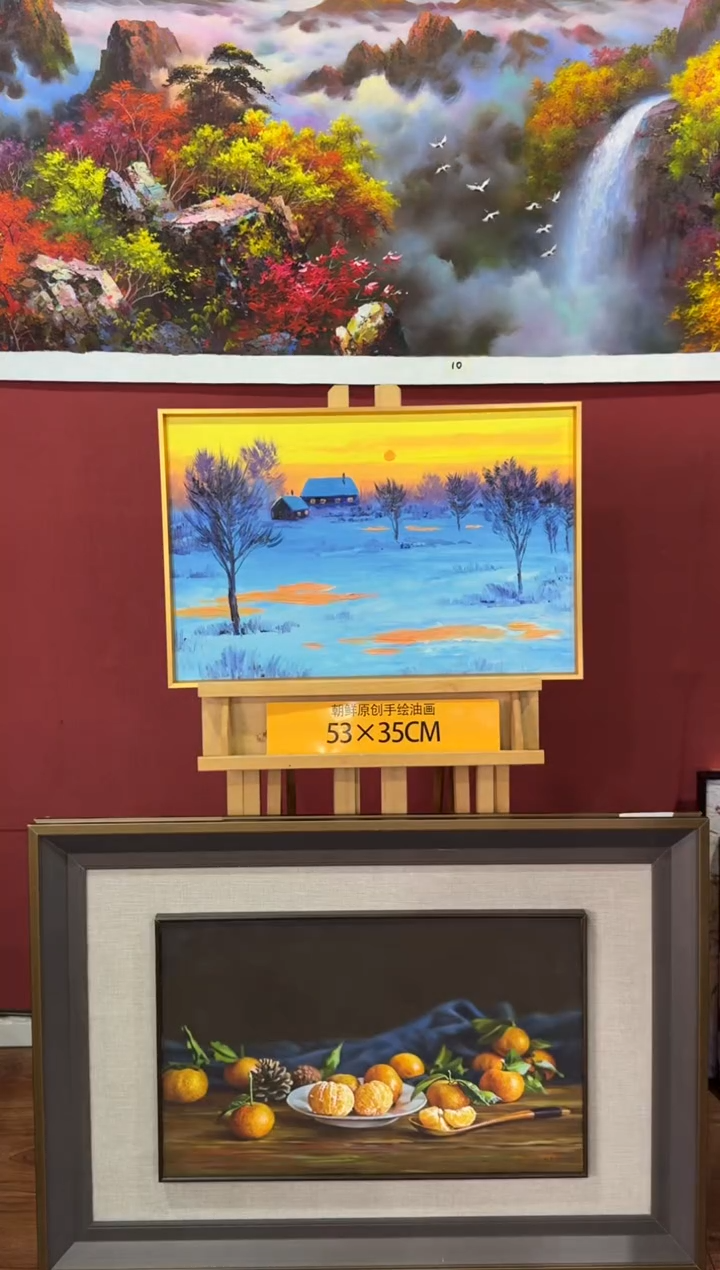 油画【90号】朝鲜原创纯手绘孤品油画丨顺丰包邮