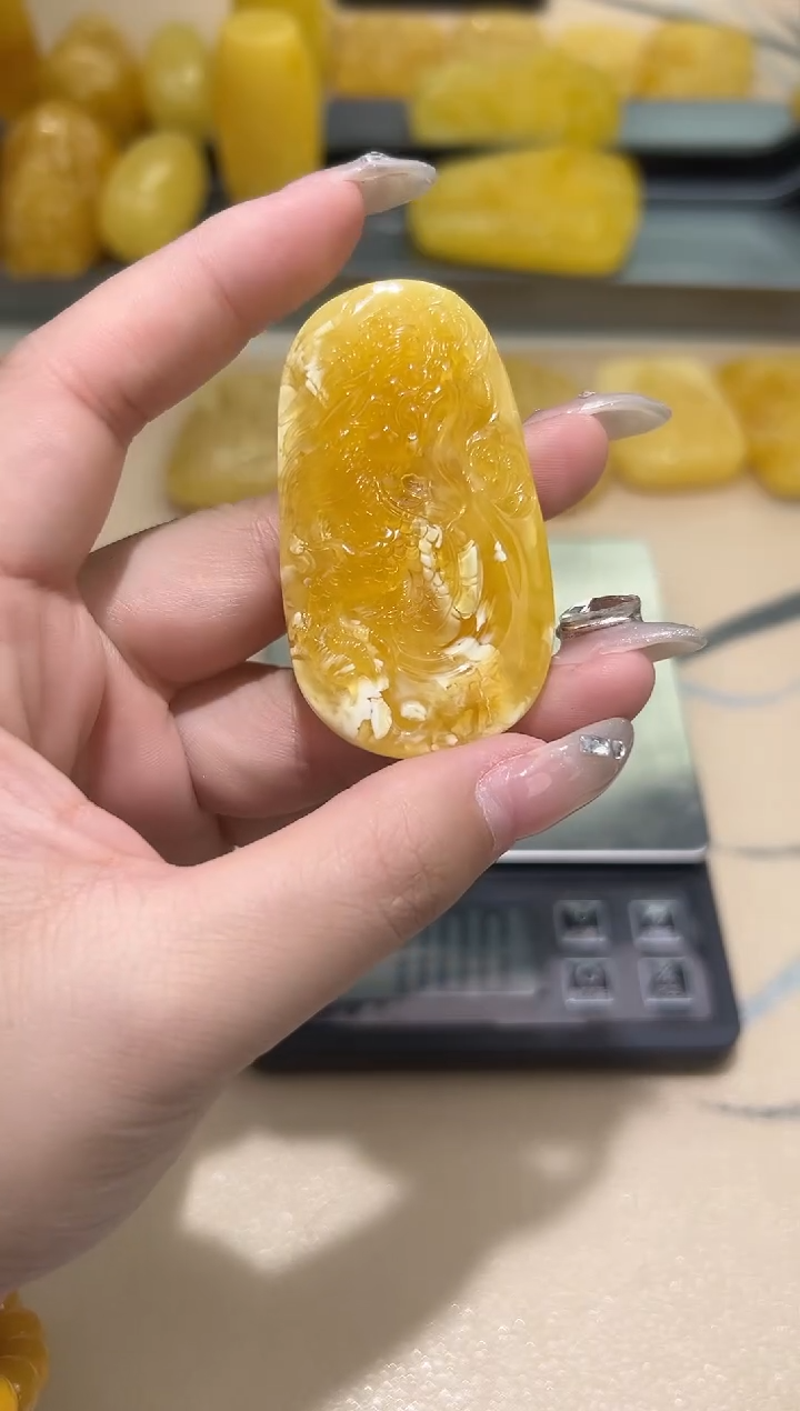 裸石琥珀未镶嵌琥珀蜜蜡吊坠