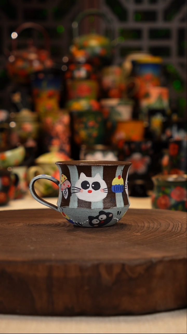 油画    釉下彩   水杯