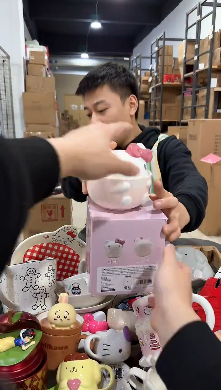 瓷片原盒Q版kt猫炖盅