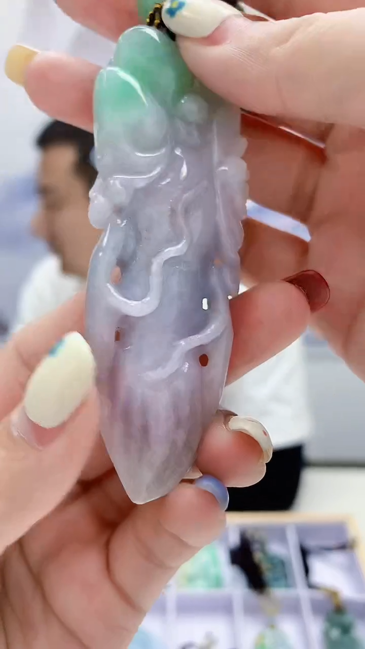 未镶嵌定制翡翠4898lr-毛货挂件39