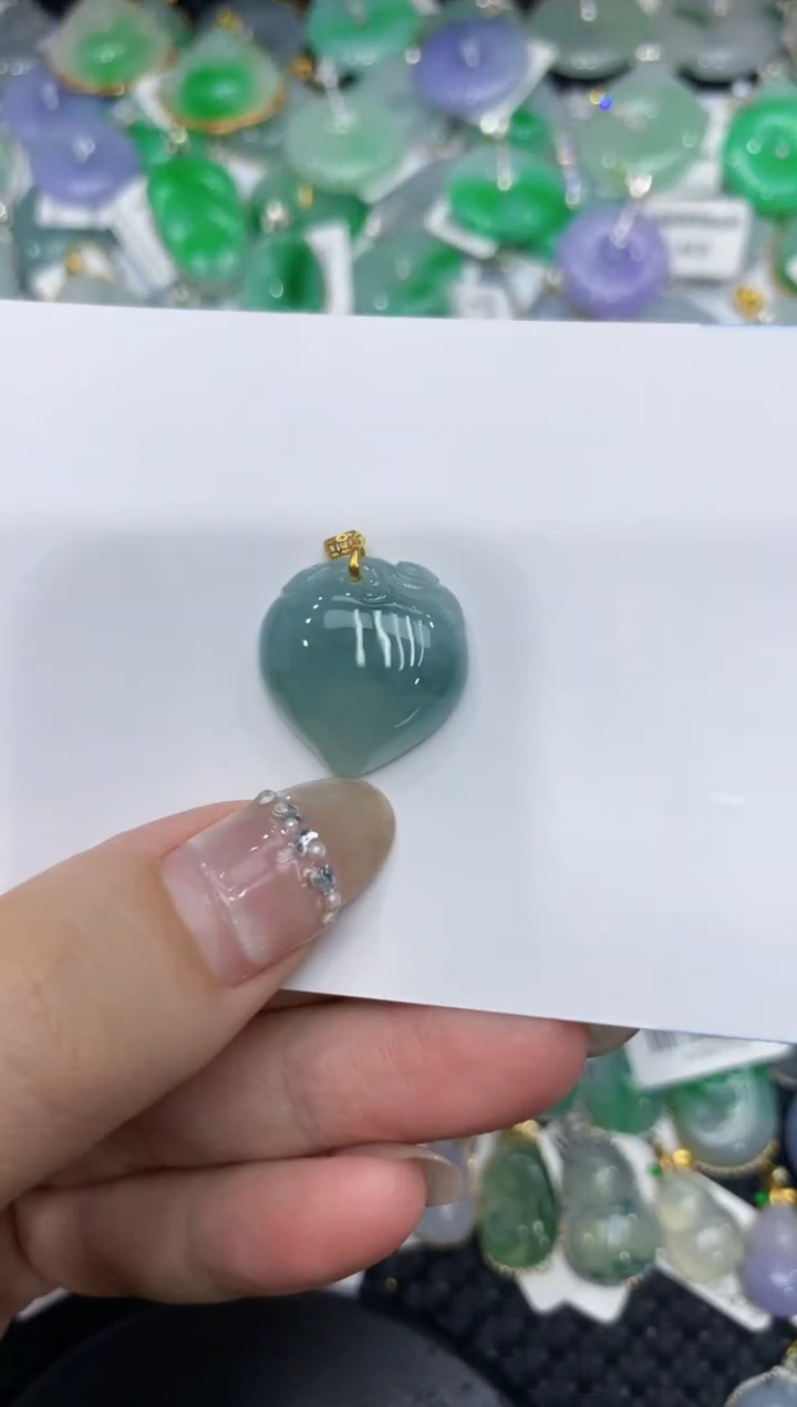 【闪购商品】翡翠颈饰18K金镶嵌222222222