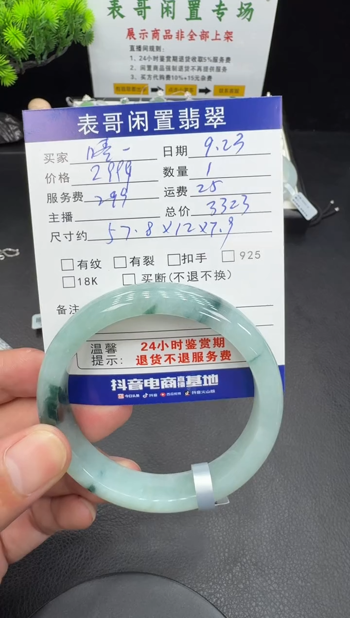 未镶嵌手镯翡翠晴*翡翠手镯