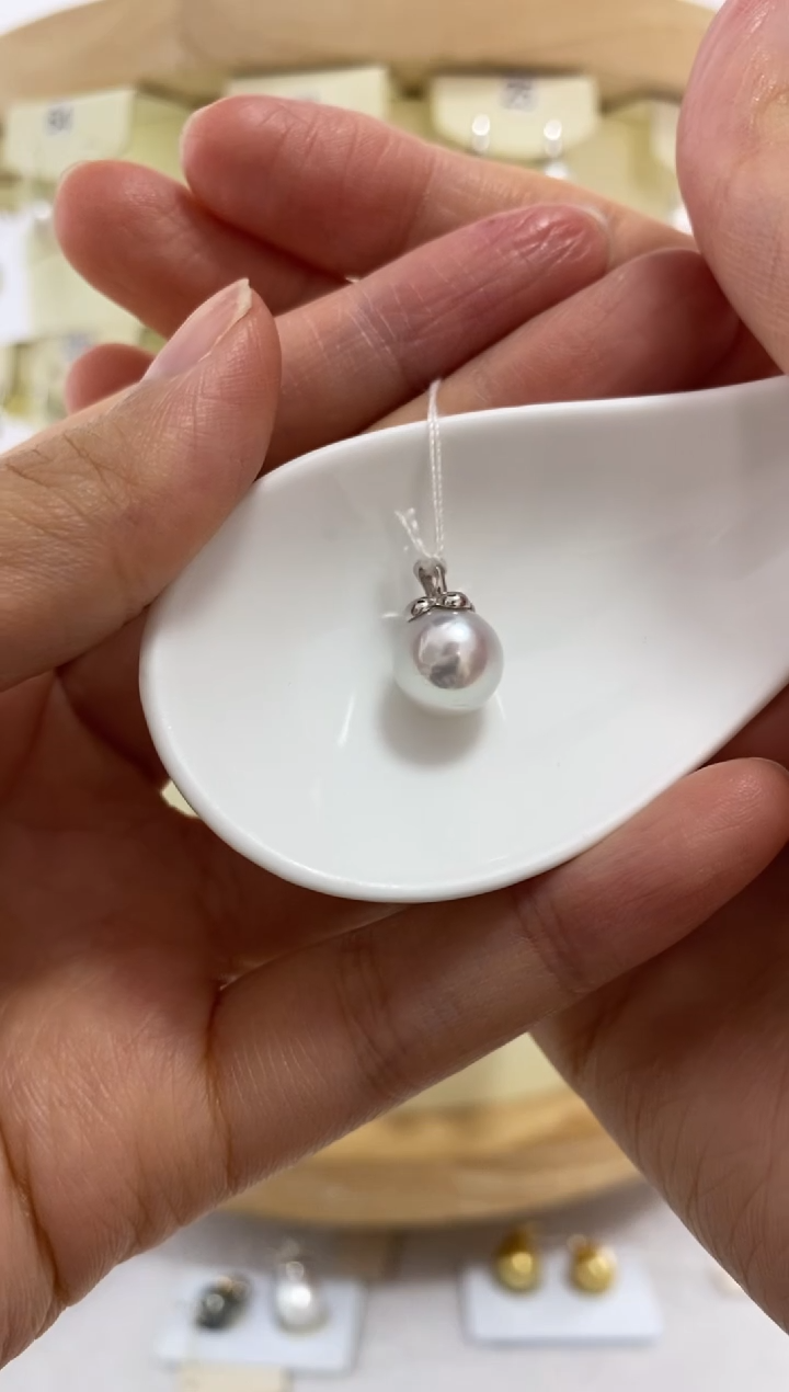 【闪购商品】海水珍珠吊坠(赠链)银S925镶嵌澳白