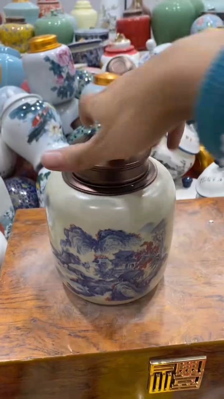 摆件陶茶叶罐密封罐储存罐
