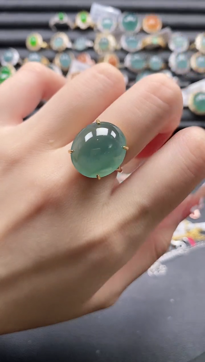 【闪购商品】翡翠戒指银S925镶嵌1111