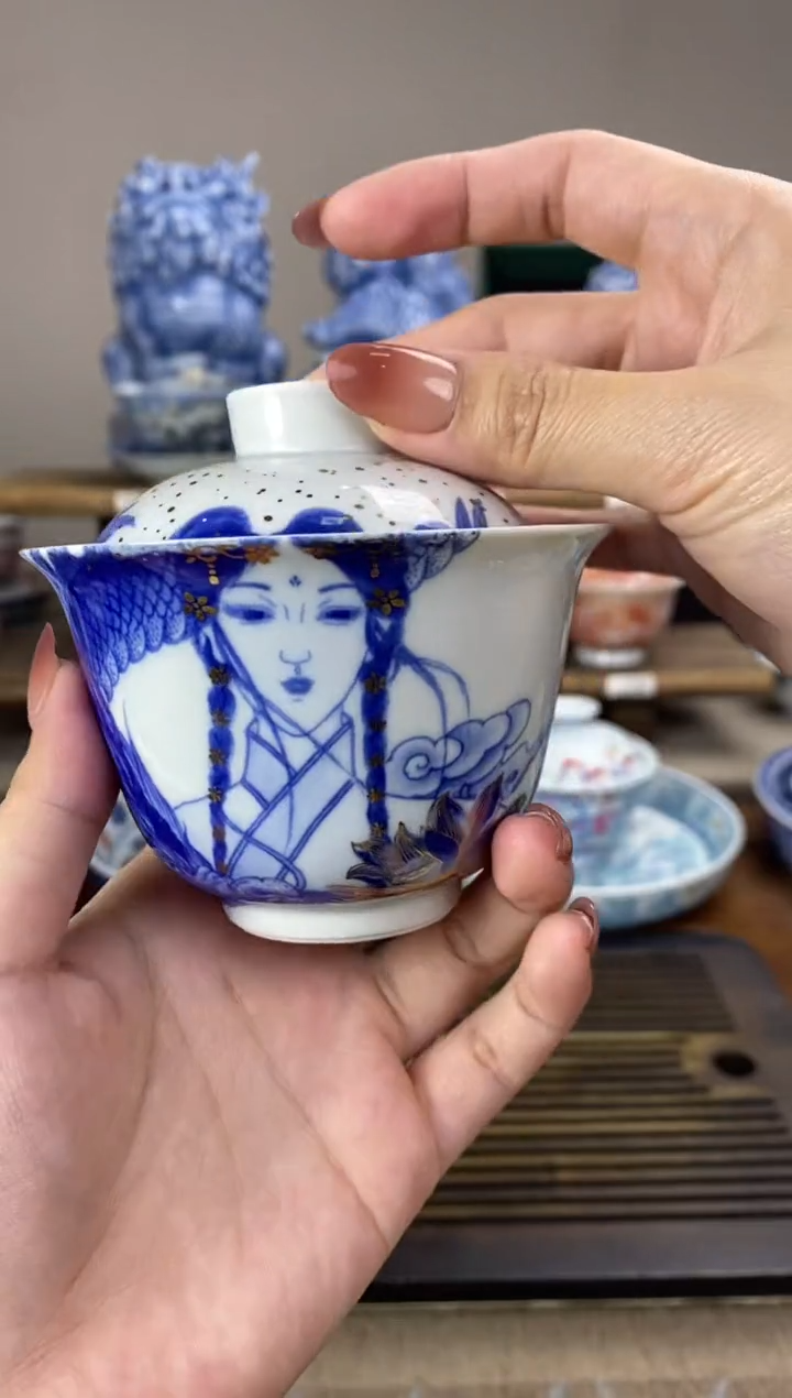 【闪购商品】小龙女 二才盖碗 陶瓷