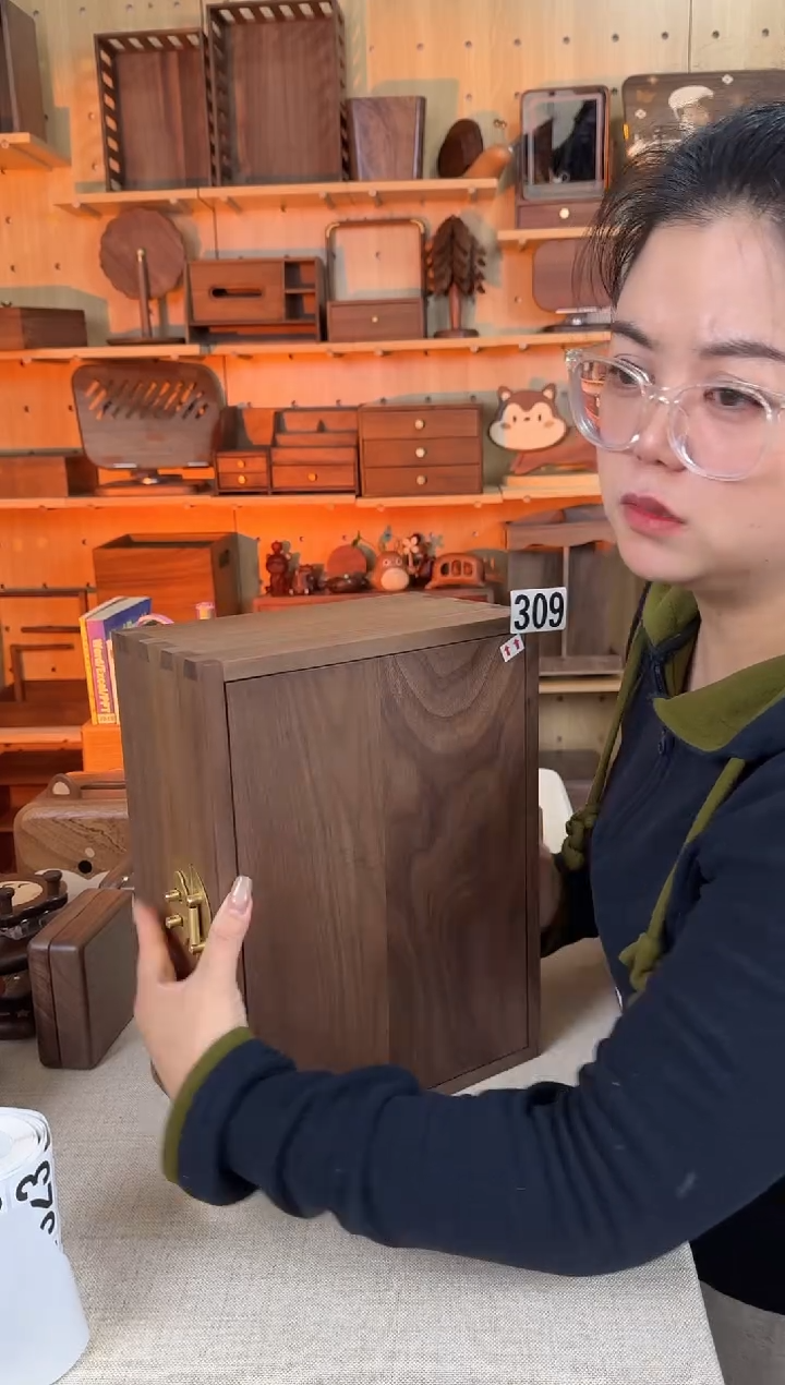 木309北美黑胡桃大锁箱瑕疵特价款