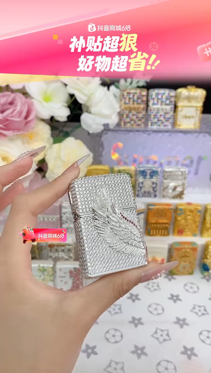 ZIPPO【满钻爱神之翼】+耗材
