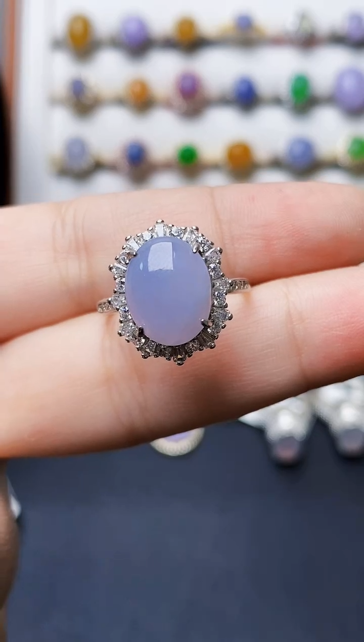 银S925镶嵌戒指翡翠2281