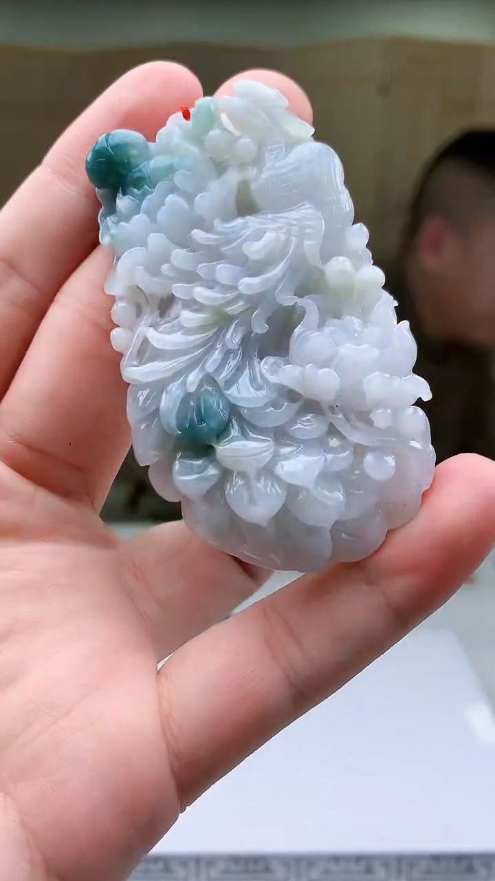 【闪购商品】定制翡翠未镶嵌4812bb-毛货挂件64