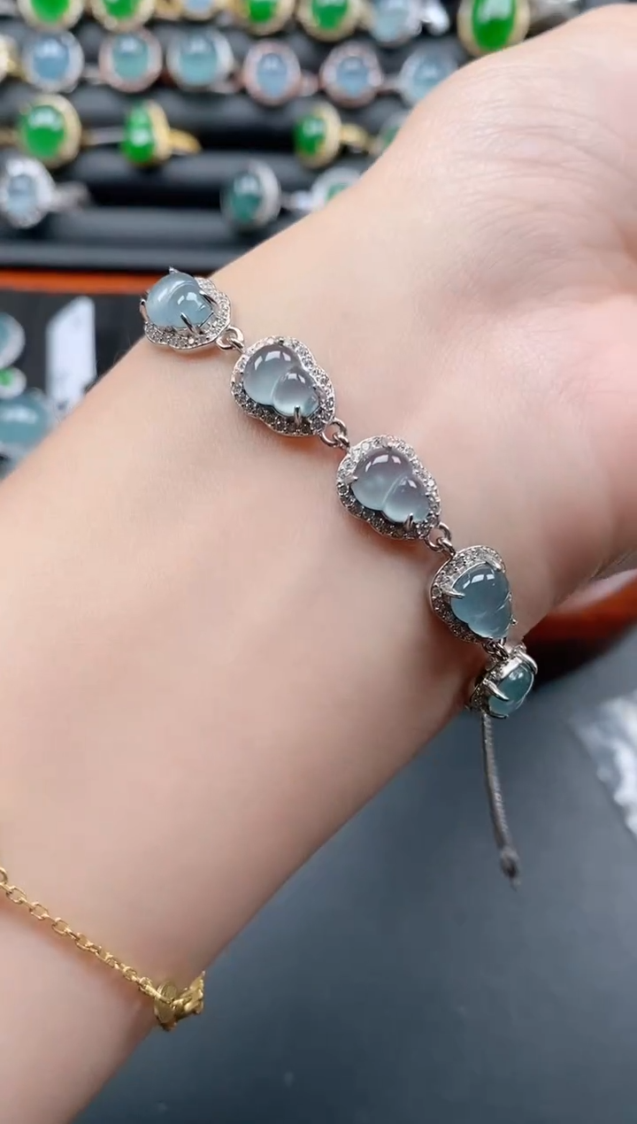 银S925镶嵌戒指翡翠111