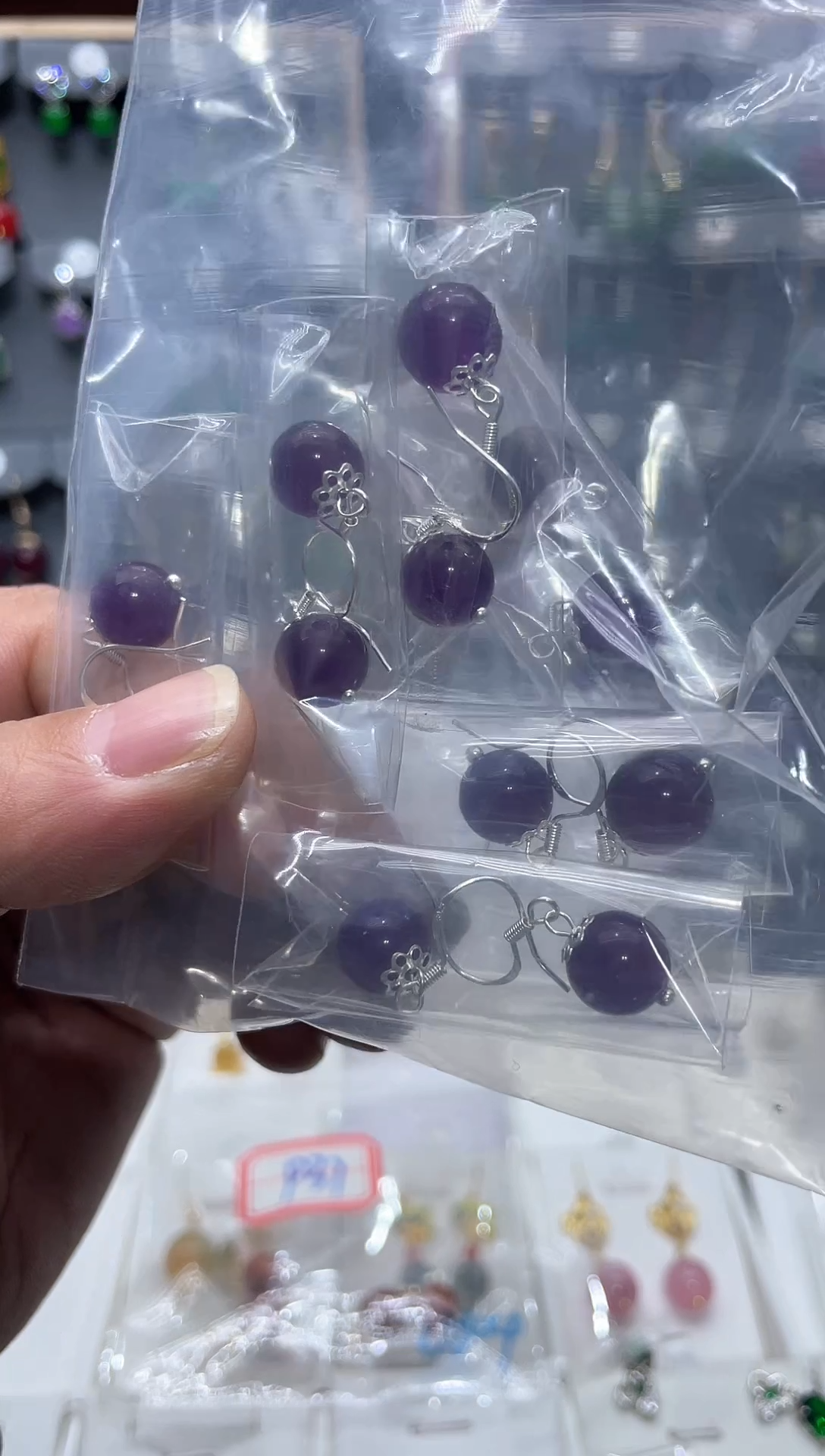 【闪购商品】紫晶耳饰银S925镶嵌时尚耳饰111