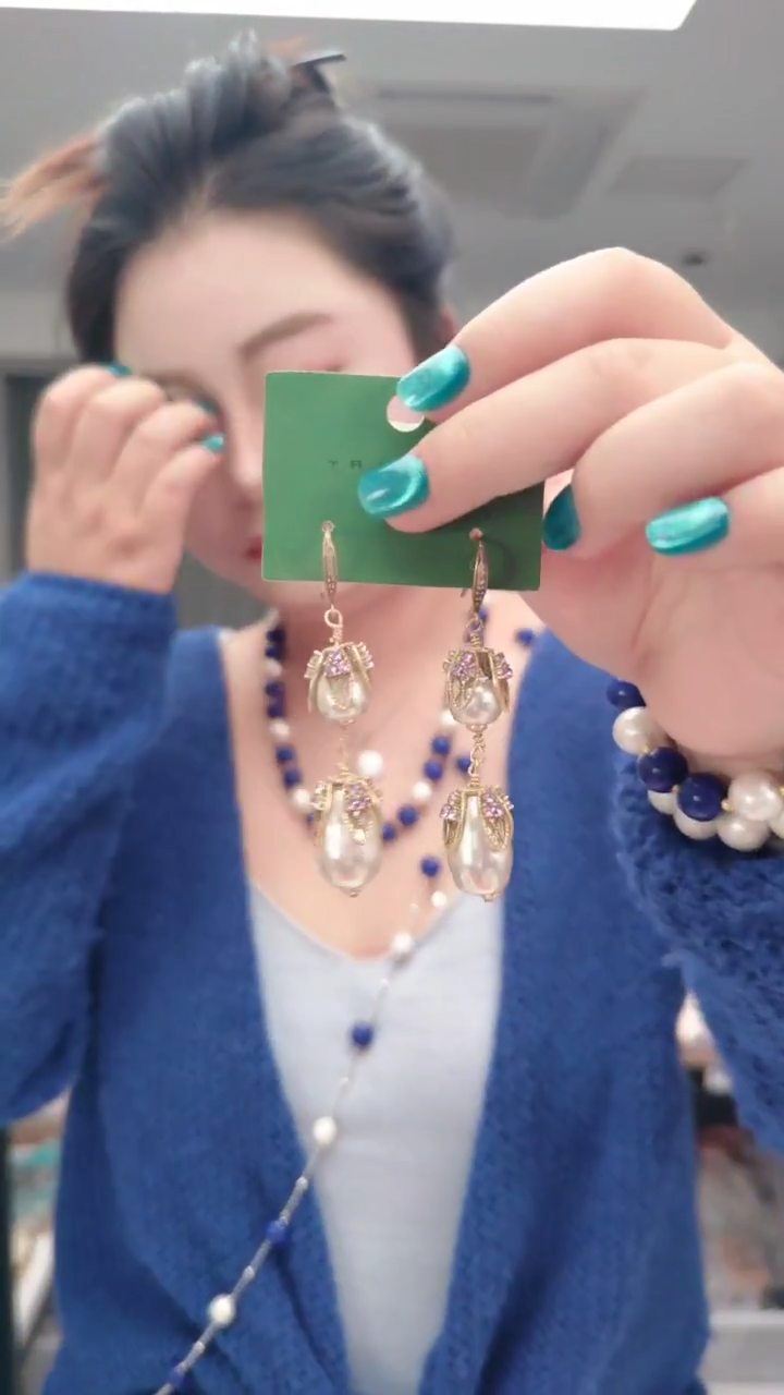 颈饰未镶嵌淡水珍珠1822耳钉