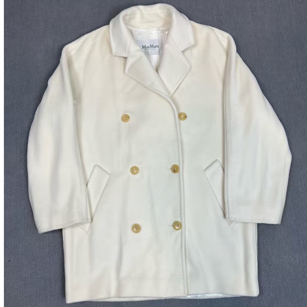 Maxmara/101801白色短款大衣/2409168/42码/95新/22000
