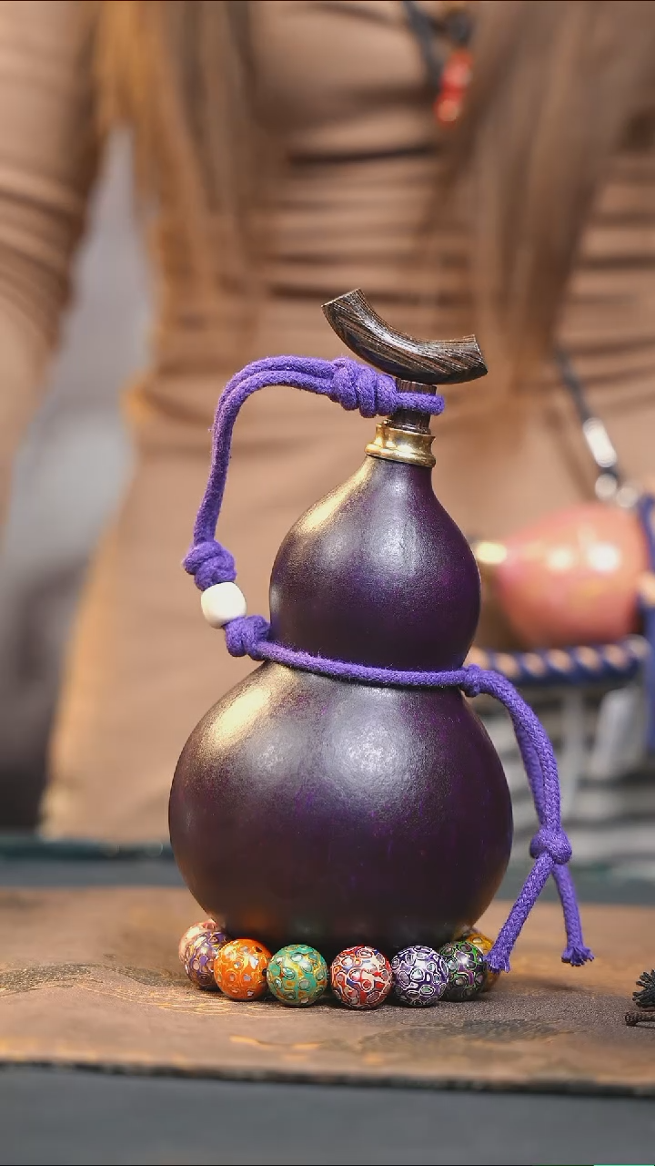 【闪购商品】WA255大漆酒葫芦不包手串及旋转底座