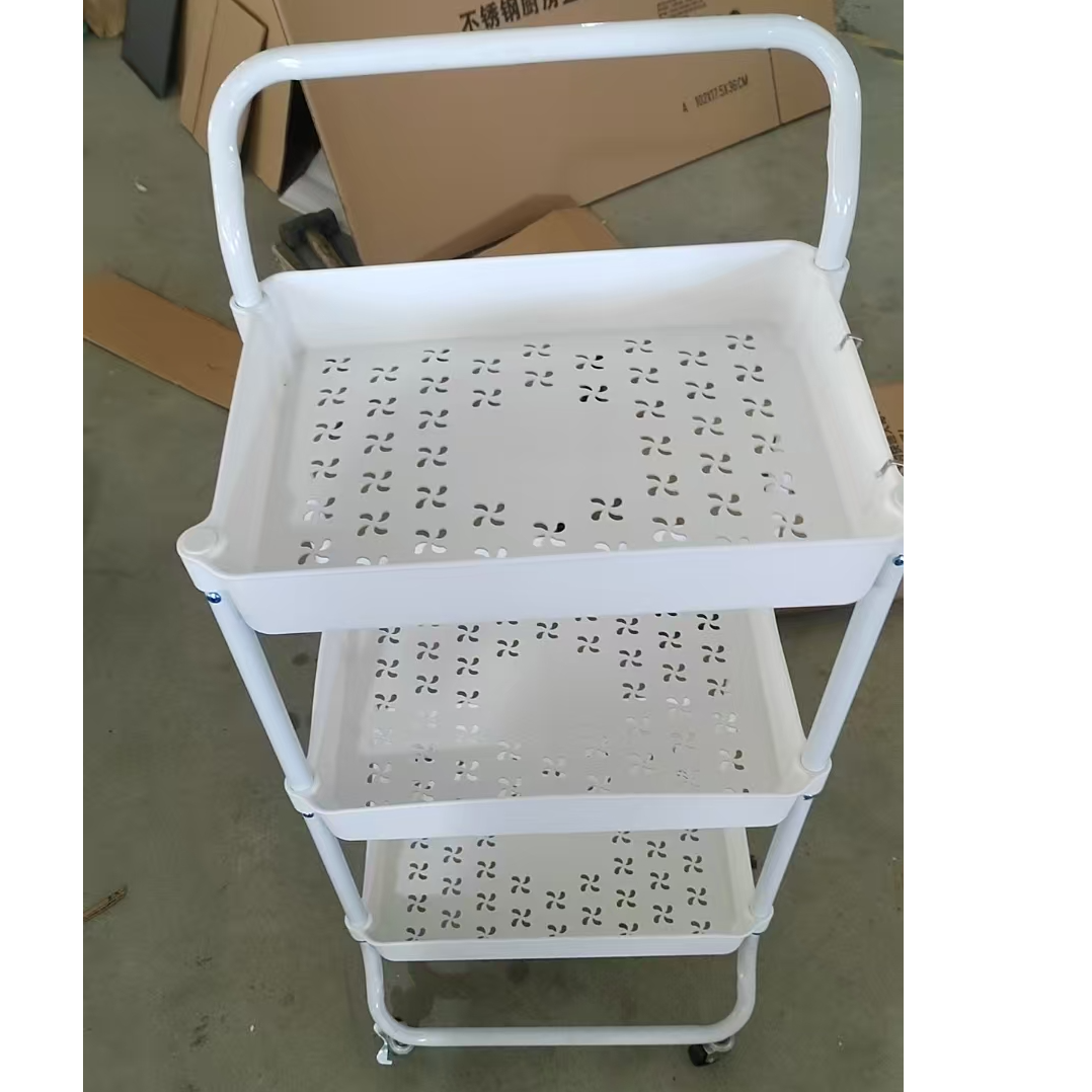 厨房置物架宿舍落地多层可移动小推车收纳【微瑕介意慎拍】