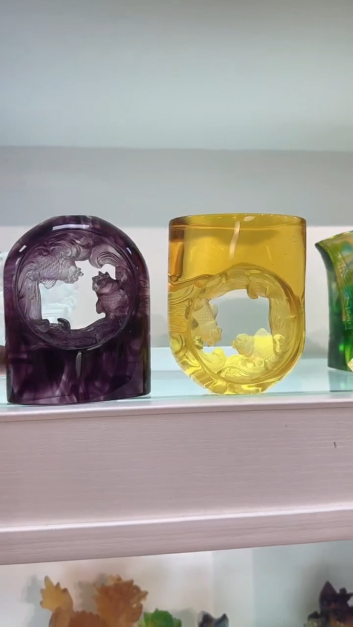 手工艺品琉璃紫色