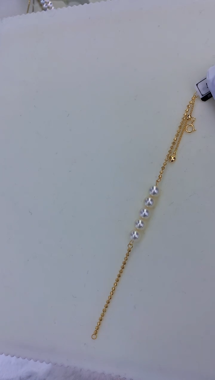 银S925镶嵌饰品海水珍珠设计款手链
