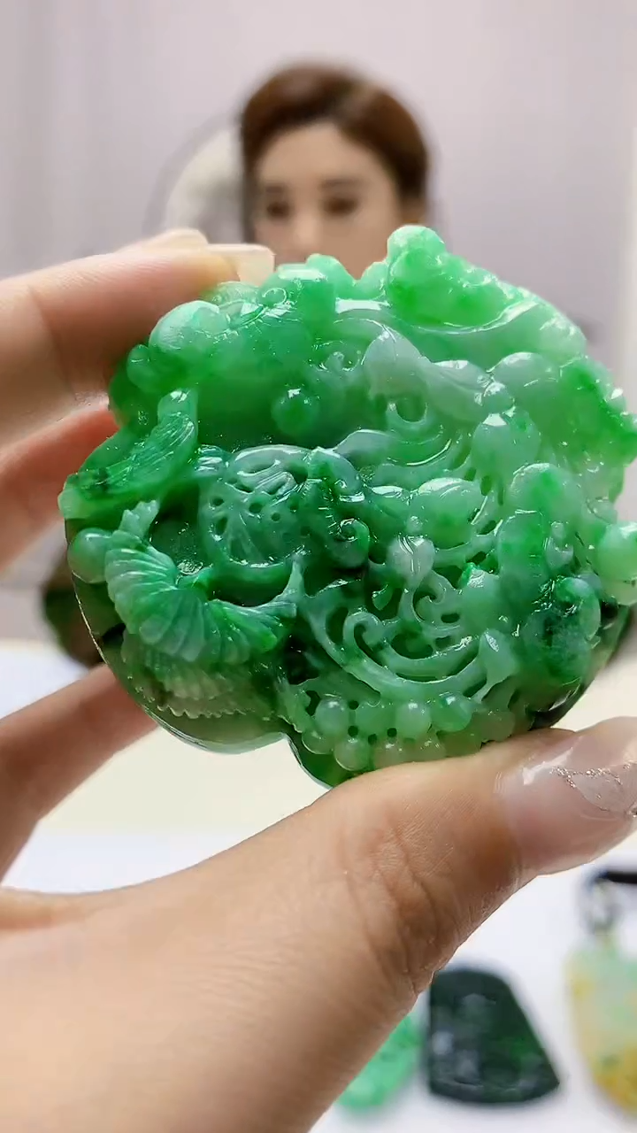 定制翡翠未镶嵌4829ms-毛货挂件63