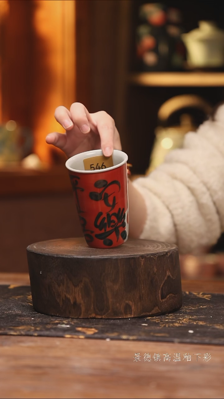 陶瓷景德镇高温釉下手绘陶瓷@L546@