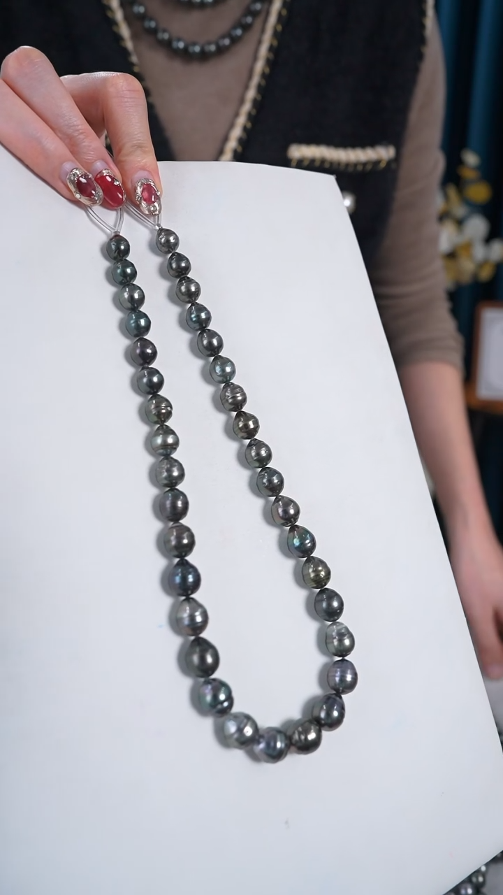 【闪购商品】海水珍珠颈饰未镶嵌9.0-11.8mm 大溪地项链