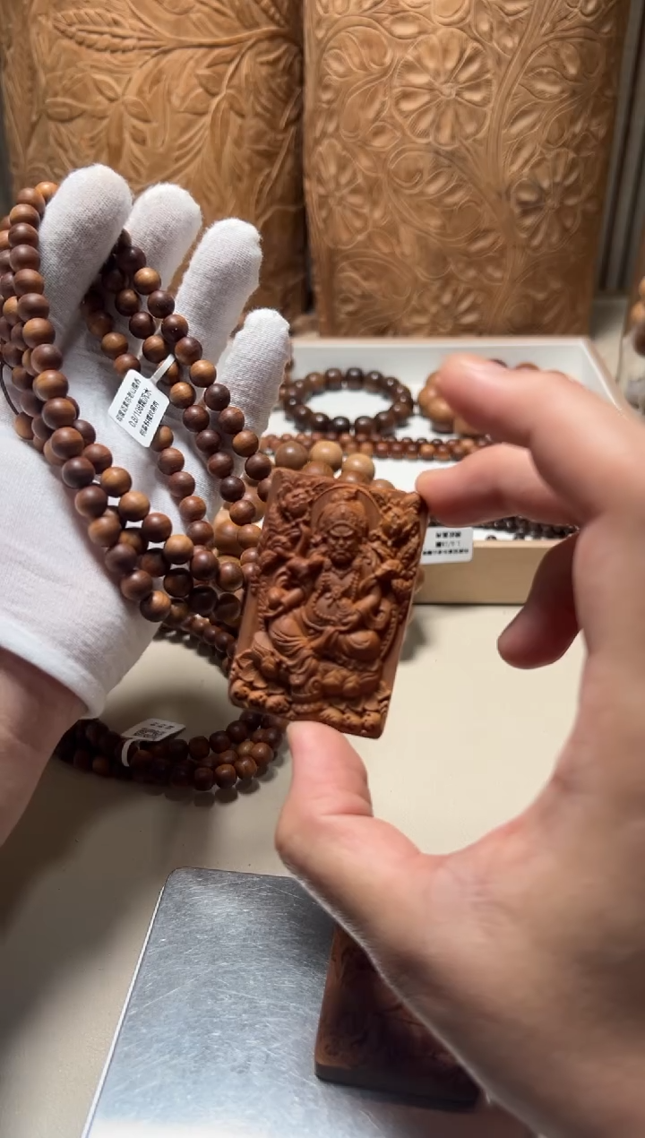 【闪购商品】檀香木手串/手链黄财神461横纹黑肉