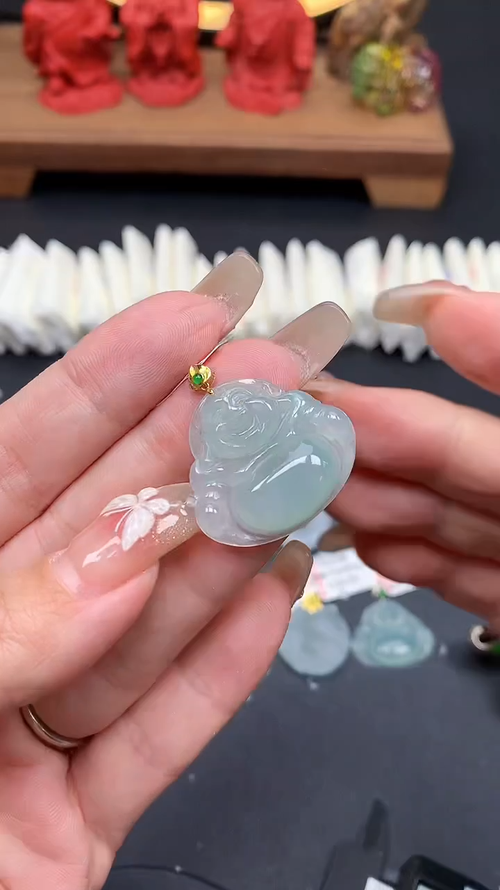 【闪购商品】翡翠吊坠(不含链)18K金镶嵌MS151148