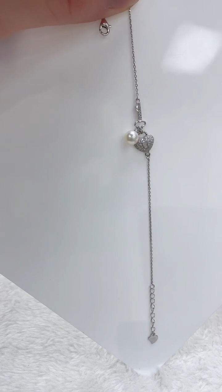 【闪购商品】海水珍珠手链银S925镶嵌海水珍珠手链