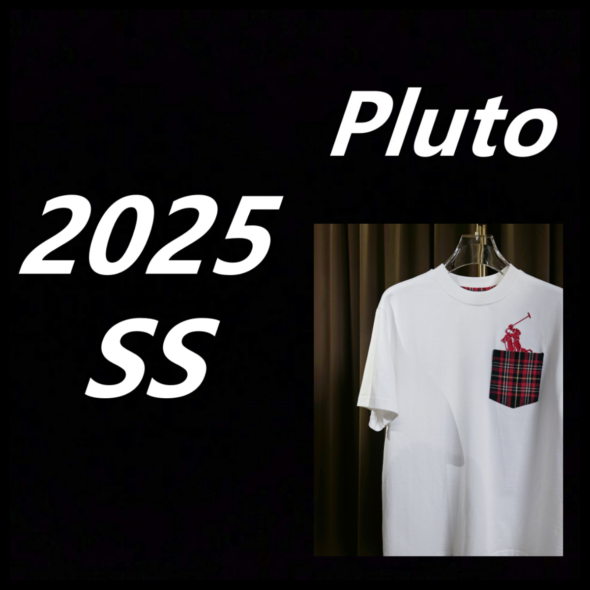 2025夏季新款口袋刺绣纯棉短袖