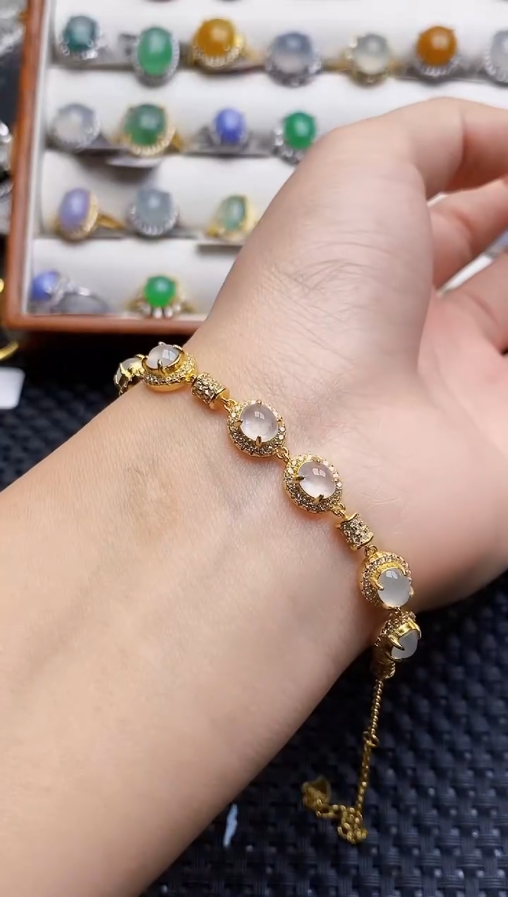 银S925镶嵌戒指翡翠6816