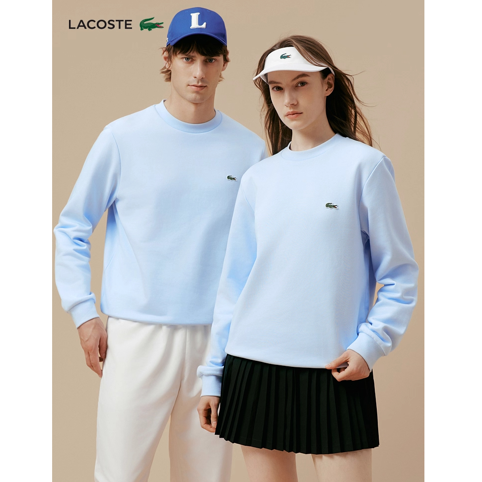 LACOSTE法国鳄鱼男女同款25秋季新款经典纯棉圆领卫衣|SH9801