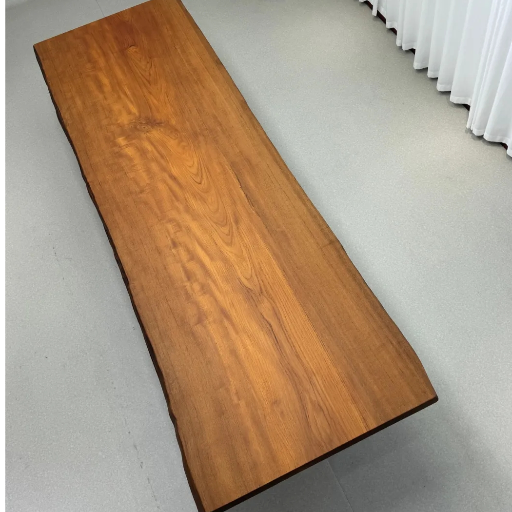 缅甸柚木大板 自然边 322.5*103*8